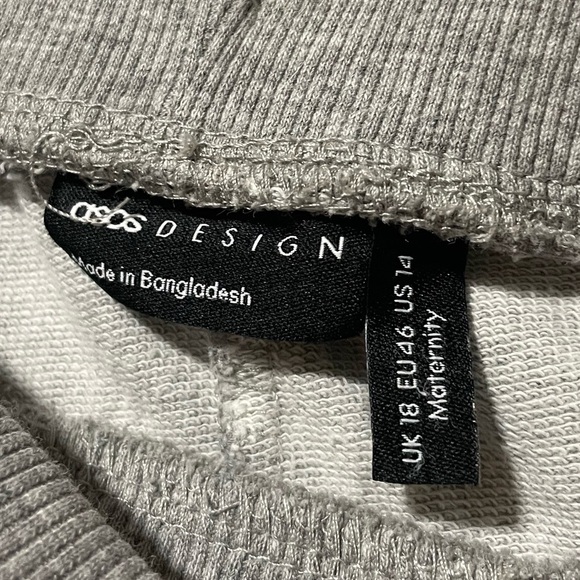 ASOS  DESIGN Maternity Grey Jogger Pants - Size 14 - Picture 6 of 7